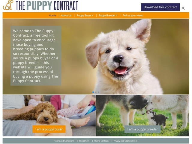 「子犬契約書」はウェブサイトからダウンロード可能