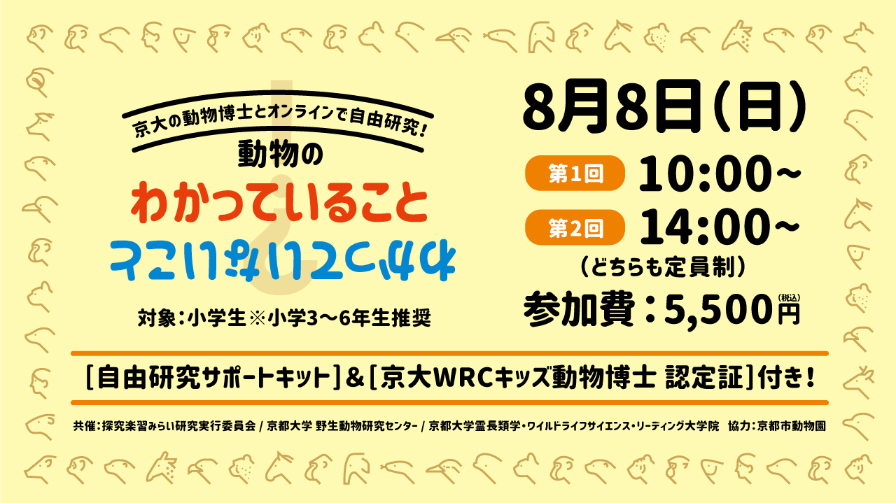 夏の自由研究オンラインイベント 動物のわかっていること わかっていないこと 開催 8月8日 動物のリアルを伝えるwebメディア Reanimal