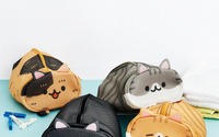 香箱座りの猫を立体的に再現！ フェリシモより「猫のお洗濯ポーチ」発売 画像