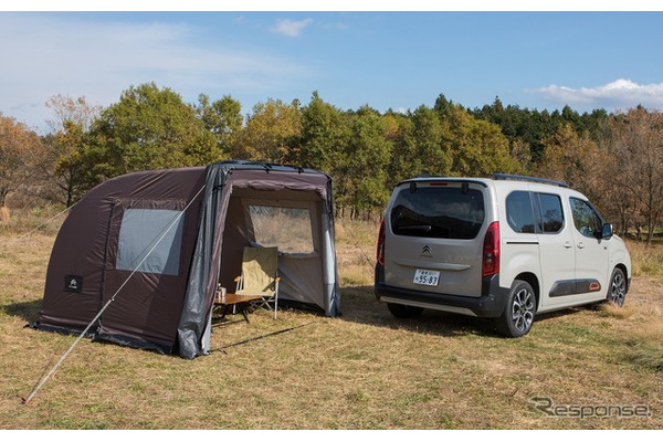 シトロエン ベルランゴ 純正カーサイドタープ（初期型） ※中古品 シトロエン ベルランゴ、純正カーサイドタープがバージョン