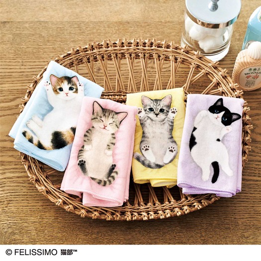 フェリシモ、「子猫がへそ天でごろ～ん タオルハンカチ」を発売 | 動物