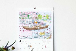 フェリシモ、「猫と歩く懐かしの旅路カレンダー2022」を発売 画像