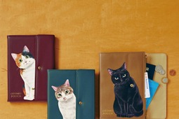 「猫がのぞくマルチポーチ」と猫部ロゴのミニポシェットを発売…フェリシモ 画像