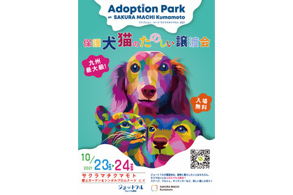 九州最大級の保護犬猫譲渡会、熊本で開催…巨大くまモン像もペット迷子札装着を呼びかけ 画像