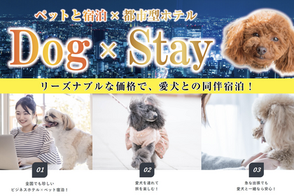 ホテルリブマックス、ビジネスホテルでのペット宿泊プラン「Dog×Stay」を発売 画像