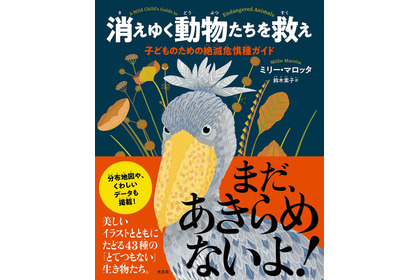 図鑑『消えゆく動物たちを救え 子どものための絶滅危惧種ガイド』刊行…日本版の表紙はハシビロコウ 画像