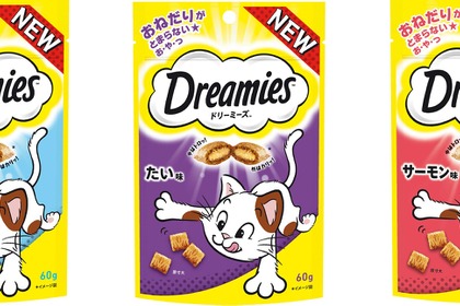 猫用おやつ「ドリーミーズ」にミルク味・たい味・サーモン味が登場…3月下旬 画像