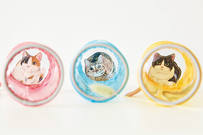 「トンネルずんずん！ のぞきこみたくなる猫のクリアポーチ」発売…フェリシモ 画像