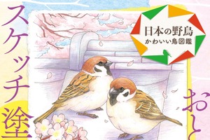 「おとなのスケッチ塗り絵 日本の野鳥 ～かわいい鳥図鑑～」、エムディエヌコーポレーションより刊行 画像