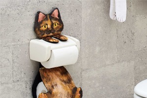フェリシモ、「ぶらさがる猫のペーパーストッカー」第2弾を発売 画像