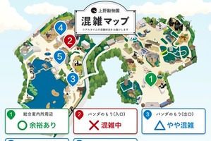 上野動物園の混雑度情報を表示する「上野動物園混雑マップ」公開 画像