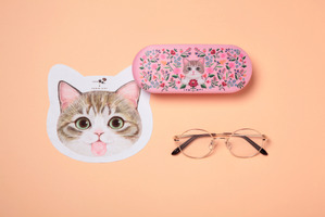 三城×フェリシモ猫部のコラボメガネグッズに新色が登場…売上の一部を寄付 画像