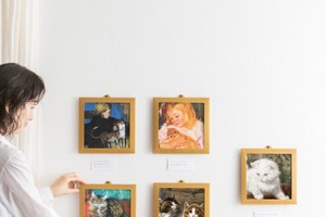 フェリシモ、西洋絵画をプリントした「アートハンカチコレクション〈猫〉」を販売 画像