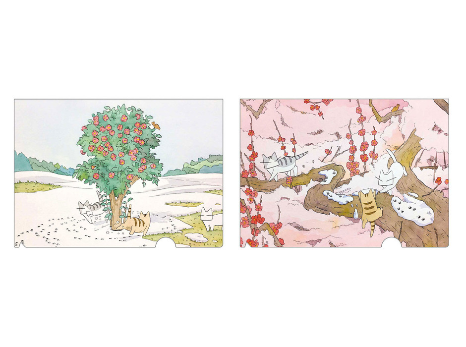 フェリシモ、「猫とお花の季節のクリアファイルセット」を発売