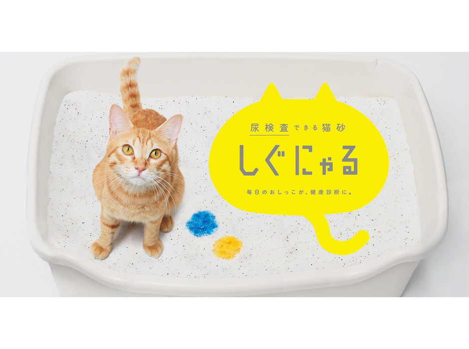 スリーズ、尿の成分に応じて色が変化する猫砂「しぐにゃる」の一般販売を開始