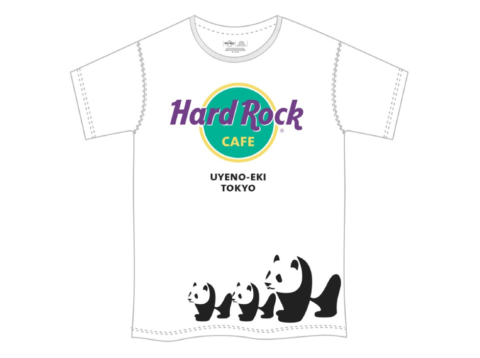 「ハードロックカフェ」上野駅東京店、上野動物園のジャイアントパンダ誕生を記念してオリジナルグッズを販売