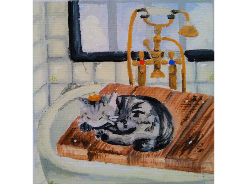 女子美術大学付属中学校2年生による挿絵展「猫のいる日々」、大佛次郎記念館にて開催中