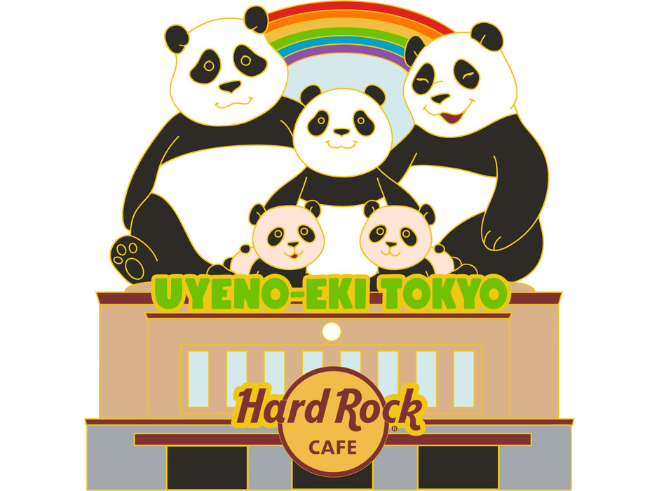 ハードロックカフェ上野駅東京店、上野動物園のジャイアントパンダをデザインしたピンバッジを数量限定販売