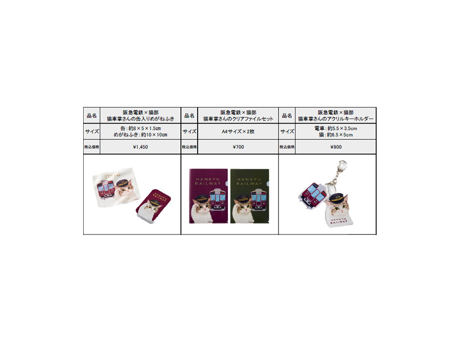 阪急電鉄×フェリシモ猫部のコラボレーショングッズ、数量限定発売