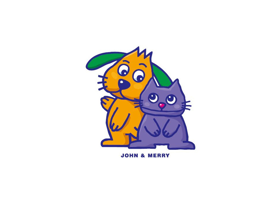 アース・ペット公式キャラクター、犬のジョンと猫のメリー