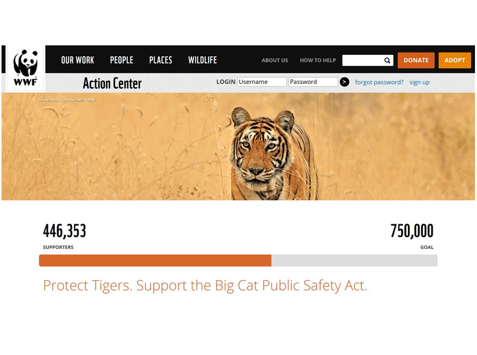 WWFの署名サイト