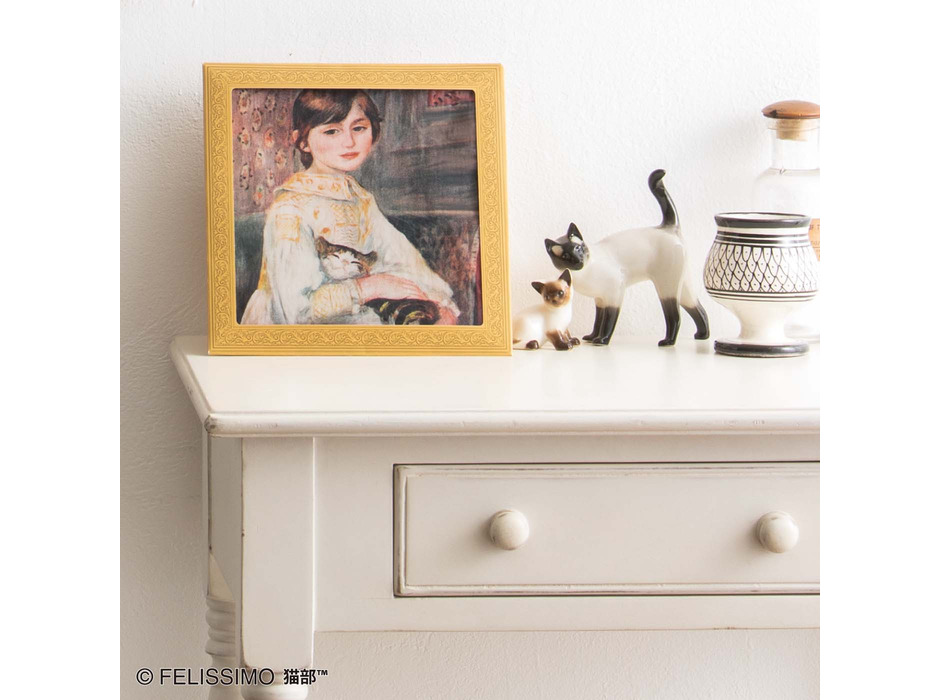 フェリシモ、西洋絵画をプリントした「アートハンカチコレクション〈猫〉」を販売