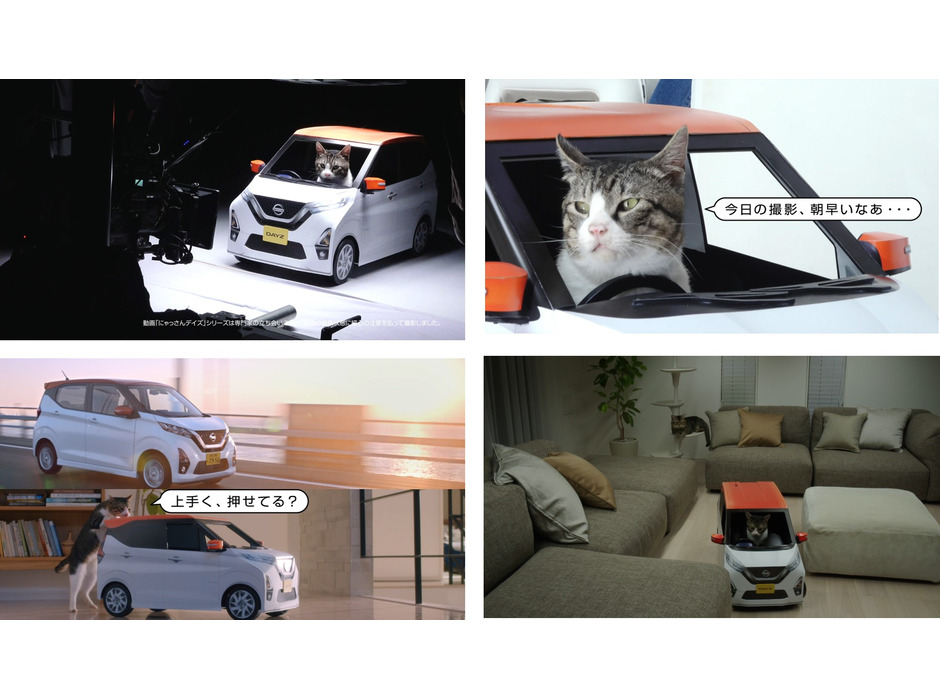 猫用日産軽自動車「にゃっさんデイズ」のWEBムービー＆メイキングムービー公開