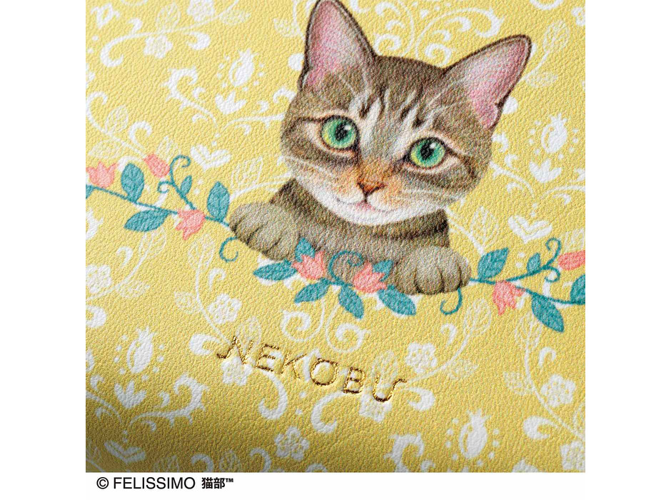 フェリシモ、「幸運を味方に！ キジ猫とまたたび模様のハッピーカラー長財布」を発売