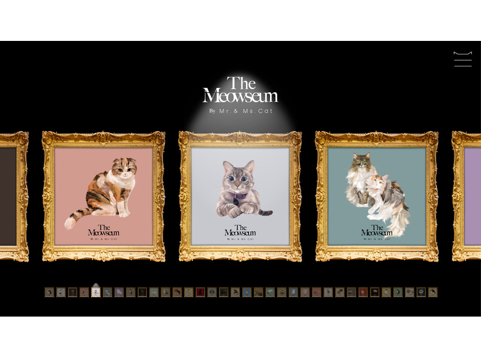 Mr.&Ms. Cat、愛猫たちの肖像画展「 The Meowseum」をオンラインにて開催