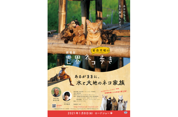 岩合光昭が贈る珠玉の猫映画「劇場版 岩合光昭の世界ネコ歩き あるがままに、水と大地のネコ家」公開決定