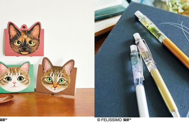 フェリシモ、「猫のひげをかわいく飾れるスタンドカード」と「猫ひげがきらりと輝くハーバリウムペンキット」を発売