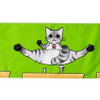 フェリシモ、「体操猫」のマフラータオルとスポーツ巾着を発売